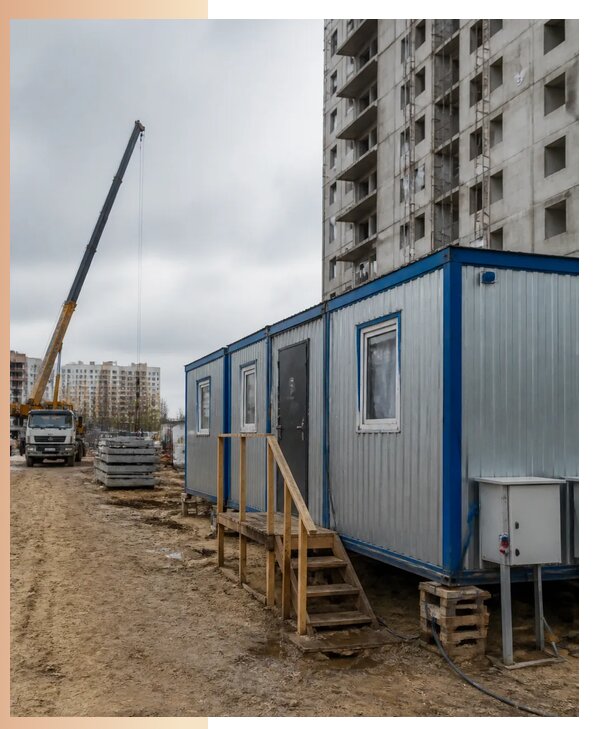 Аренда строительных вагончиков для рабочих в Орехове-Зуеве